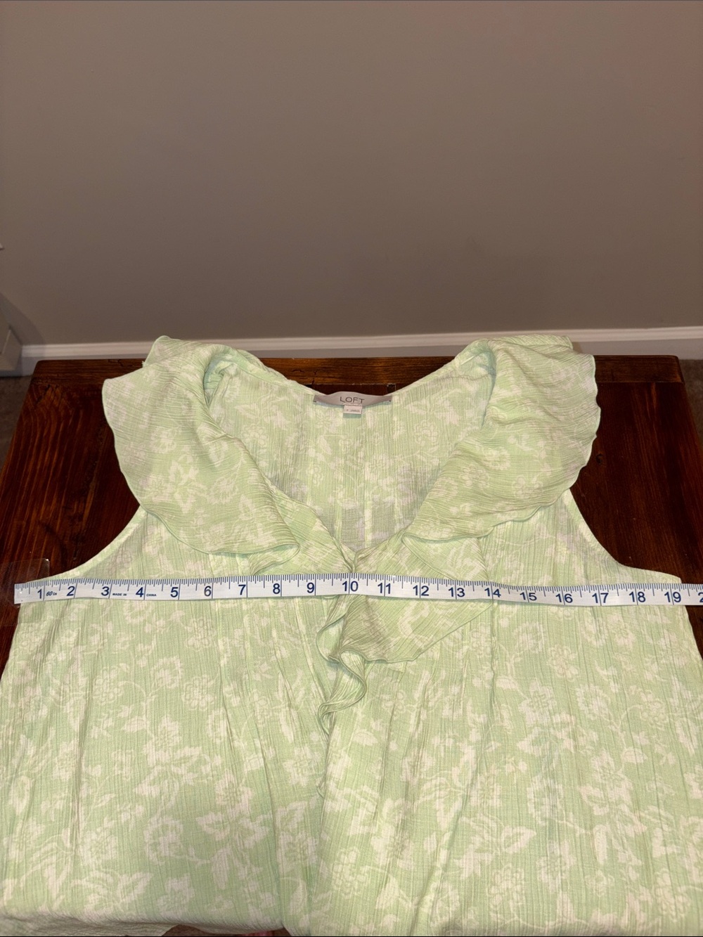 Loft Garden Pleated Ruffle Shell Size S - Picture 11 of 12